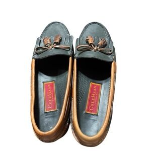 New W/O box Cole Haan Men's Kiltie Tassel Loafers Size 9 Wide Black Brown Casual